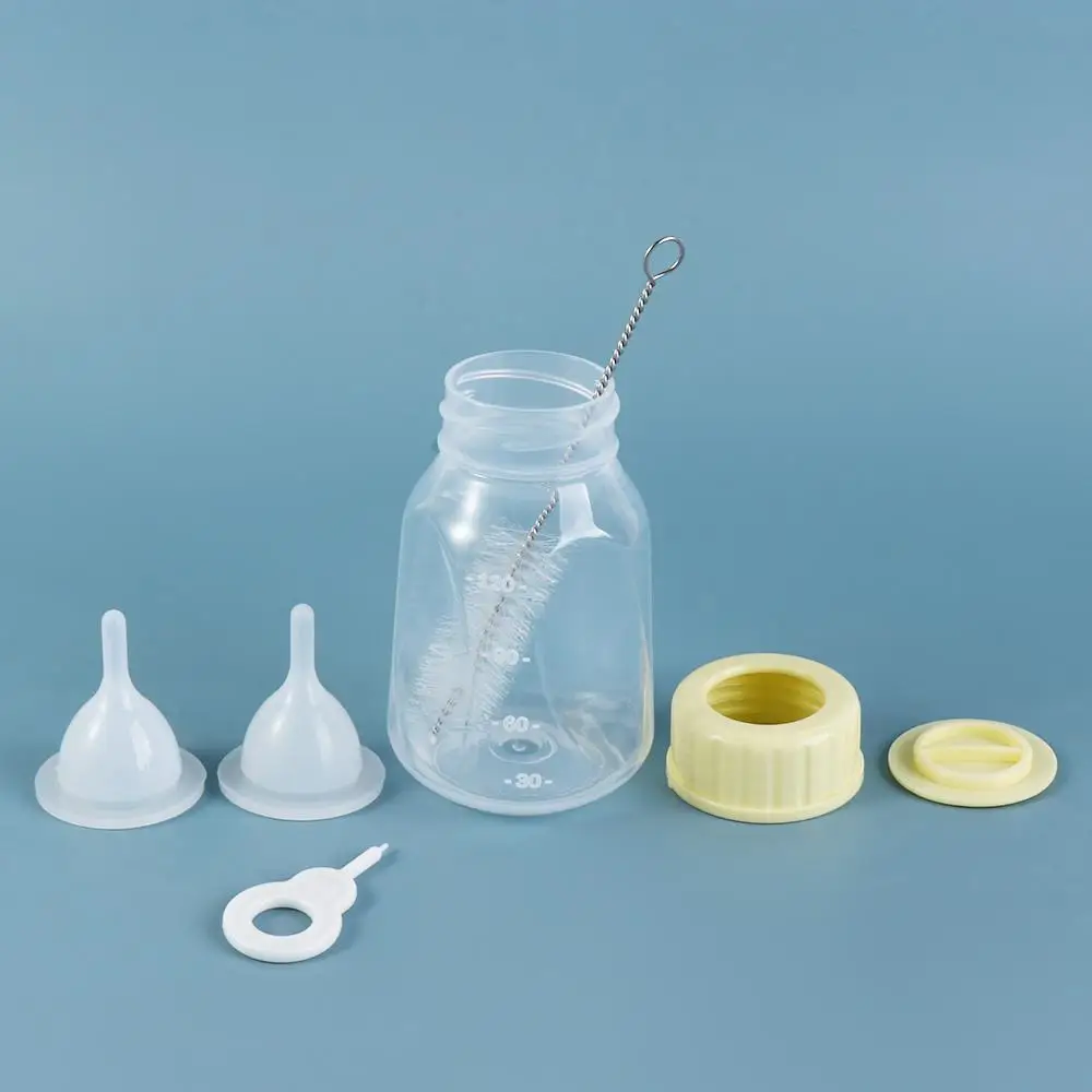 1PC 120ml Bite Resistant Household with Scale Silicone Kitten Nipple Bottle Cat Feeder Rabbit Feeding Bottle Pet Milk Bottle