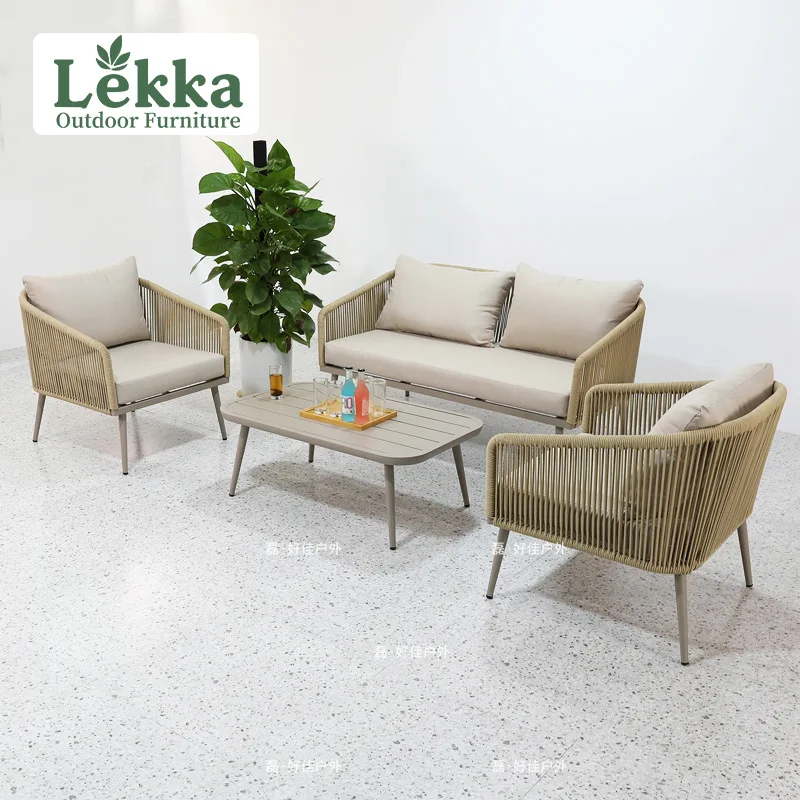 

Индивидуальный уличный диван, стул из ротанга для двора, скандинавская вилла, набор садовой мебели, водонепроницаемый балкон, ленивый диван, журнальный столик