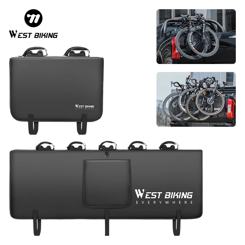 

WEST BIKING Pickup Truck Tailgate Cover Bicycle Rack Protection Pad With Fixing Strap For 2/5 Bikes Carrier Rear Bicycle Trunk