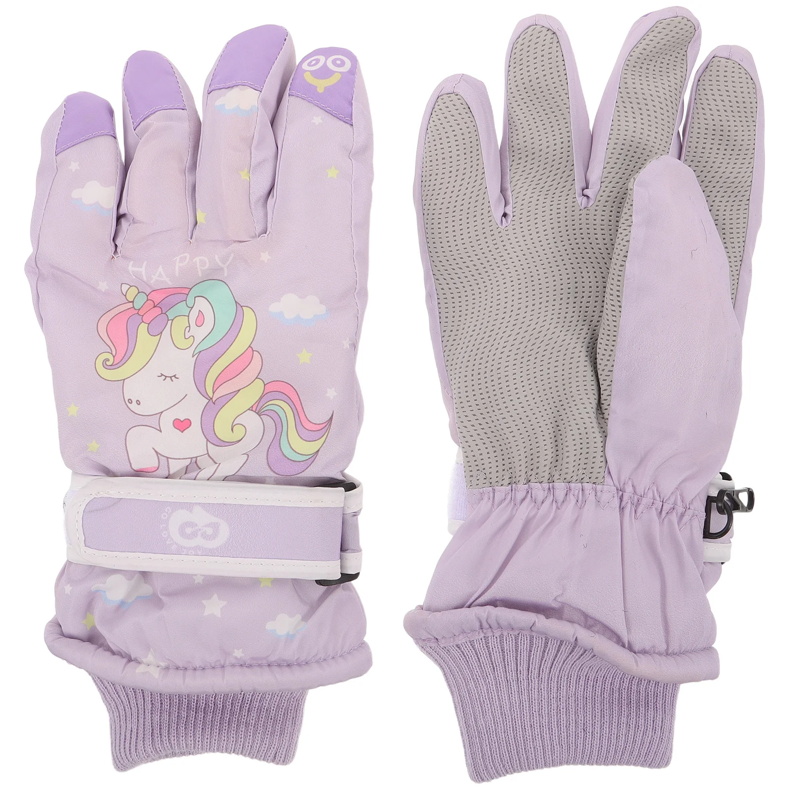 

1Pair Children Warm Snow Gloves Waterproof Thermal Ski Mittens for Kids Windproof Outdoor Winter Sports Girls Boys Horse Design