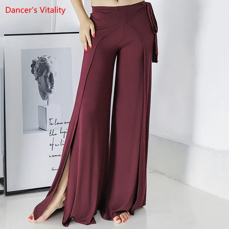 Belly Dance Female Adult Fashion Elegant Long Pants Practice Clothes Woman Profession Performance Trousers Training Clothing