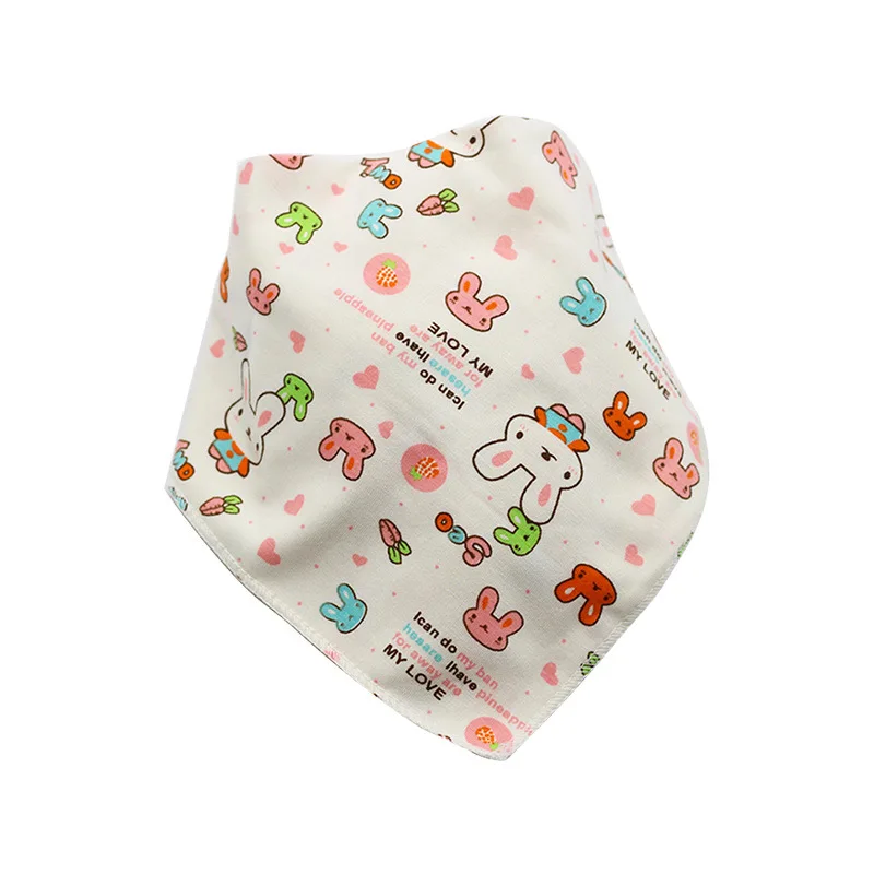 New Cartoon Animal Bear Rabbit Pattern Pet Bandana Triangle Scarf for Small Medium Dogs Cats Teddy Bib Neckwear Feeding Warm