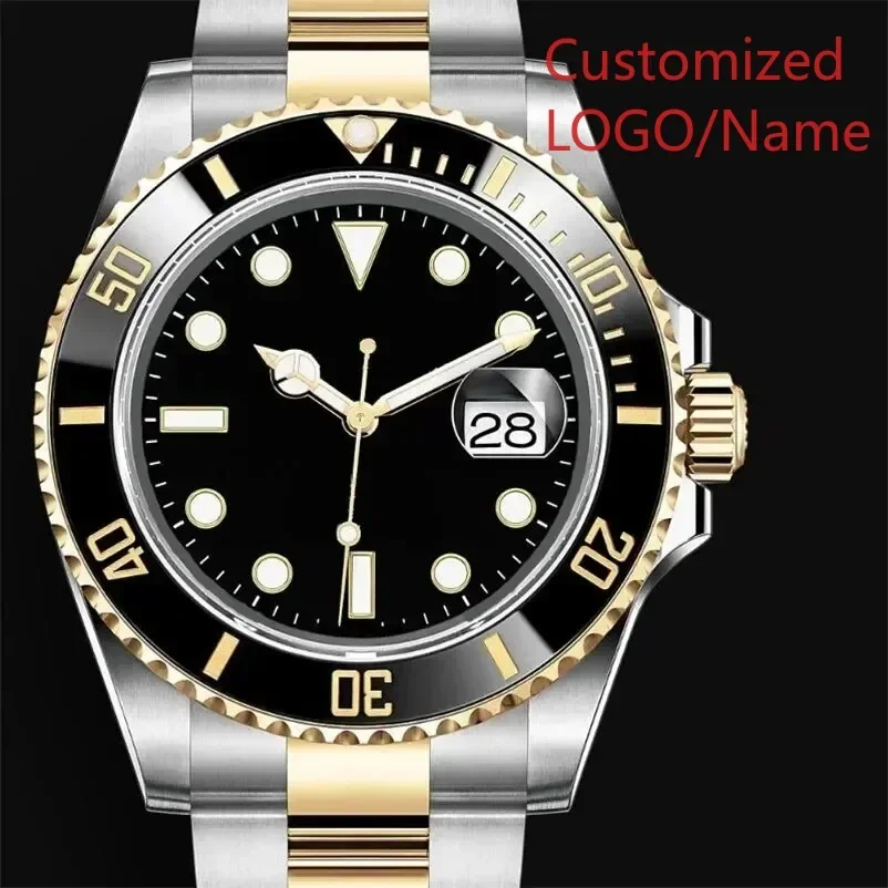A88 Store  Customized Men's Automatic Mechanical Watch 904L Stainless Steel Sapphire World Time