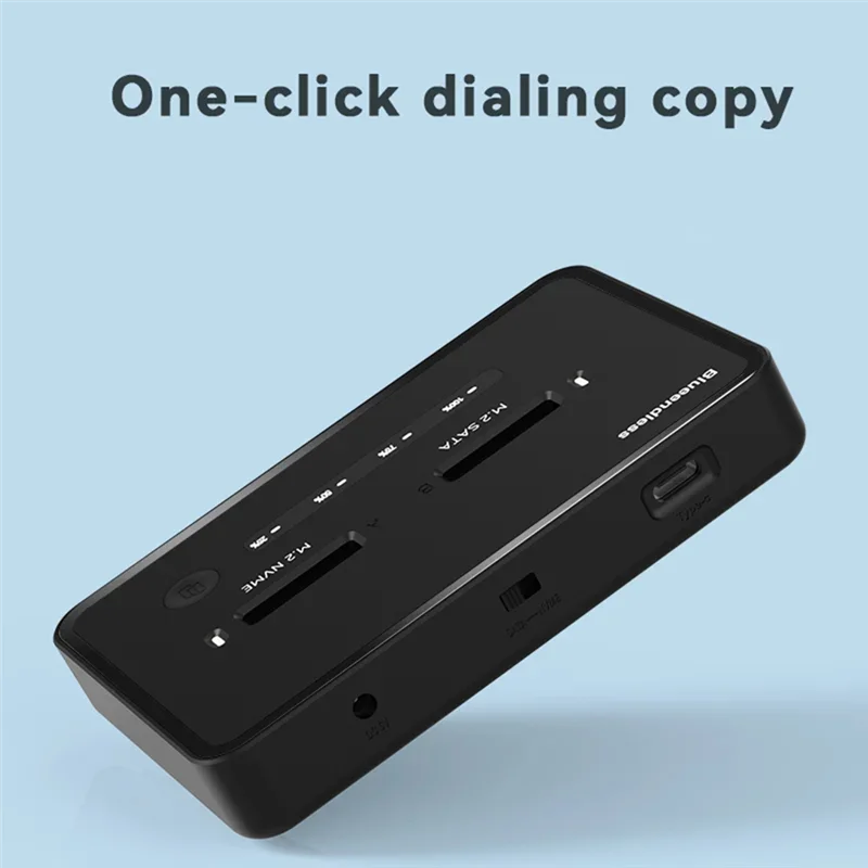 Blueendless M.2 Nvme/ Sata Duplicator Dual-Bay Offline Clone 20Gbps NVME Docking Station One-Key Offline Clone Ssd Dock-N34R