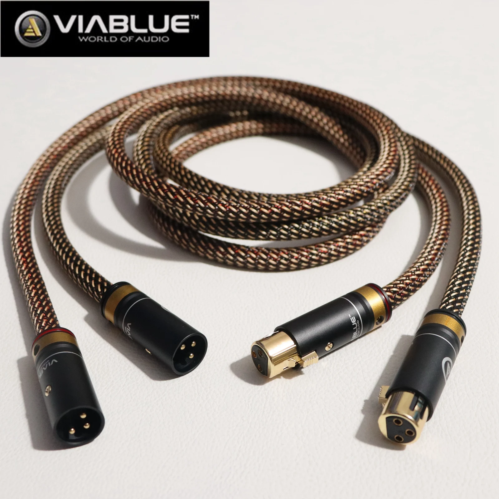 1pair Viablue original audiophile grade 3 pin XLR audio wire CD tube amplifier High Fidelity balanced male/female cables