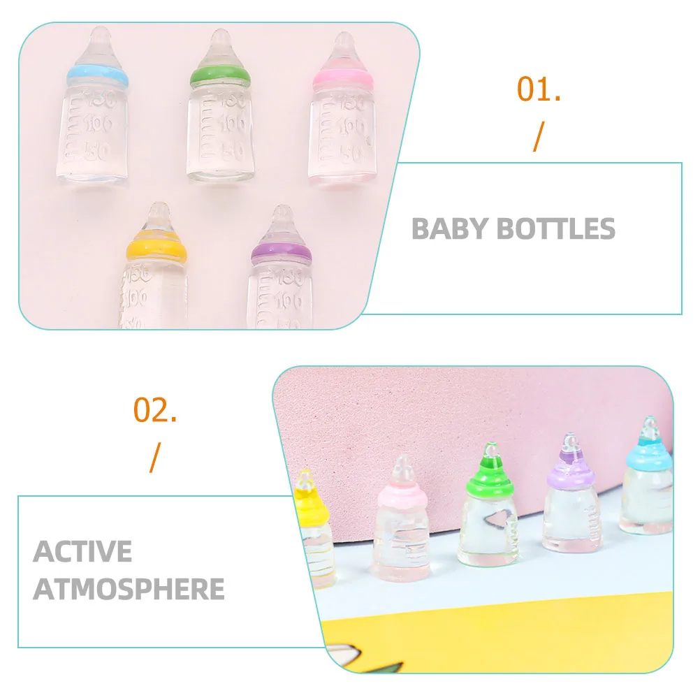 

25 Pcs Bottle Toys Cute Three-dimensional Decorations Baby Shower Party Supplies Miniature Ornaments Kids Gifts