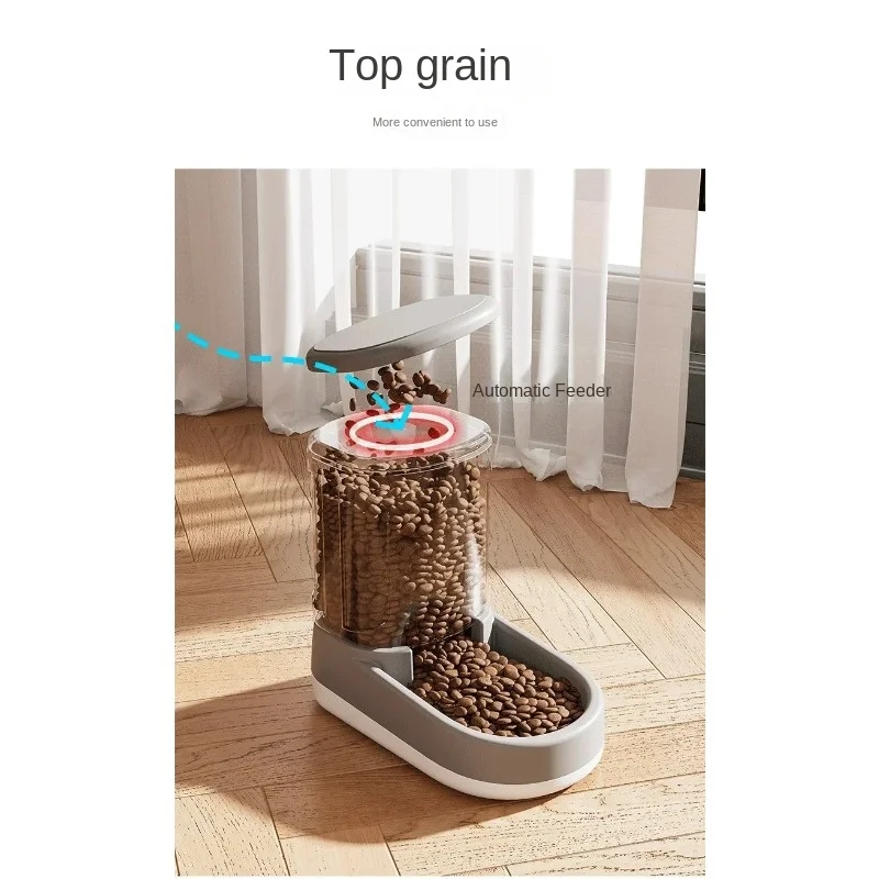 Dog Feeder Cat Automatic Feeding Water Bowl Transparent Pet Food Storage Dispenser Container Puppy Kitten Accessories Articles