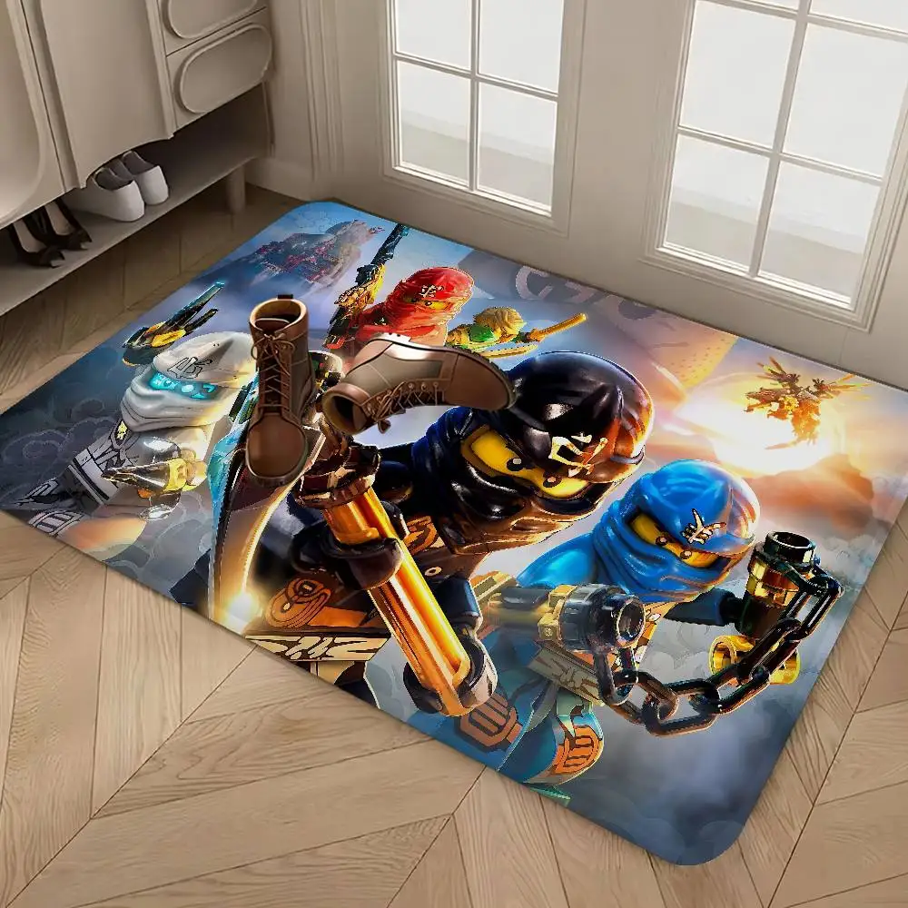 Cartoon N-Ninjago Room Mats Anti-slip Absorb Water Long Strip Cushion Bedroon Mat Household Carpets