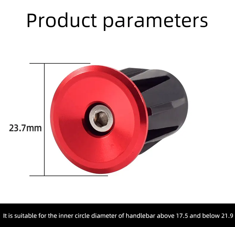 Lockable MTB Handlebar End Plugs - Aluminium Alloy Bicycle Grip End Caps for Mountain Bike