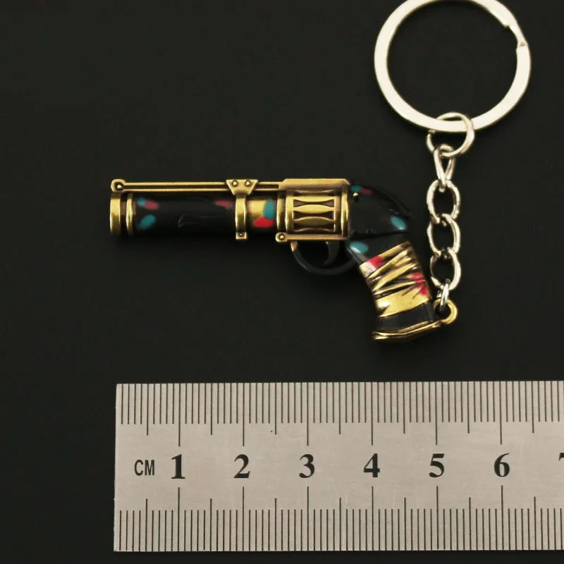 5cm Valorant Melee Reaver Weapon Model Keychain for Men  Protocol Arcane Sheriff Skin Enamel Metal Key Ring Fans Car Bag Jewelry