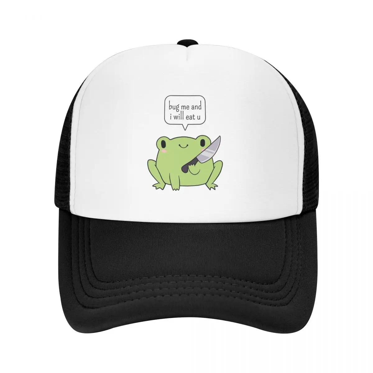 Cute Frog With A Knife Cap Fashion Casual Mesh Baseball Caps Adjustable Hat Hip Hop Summer Unisex Baseball Hats Polychromatic