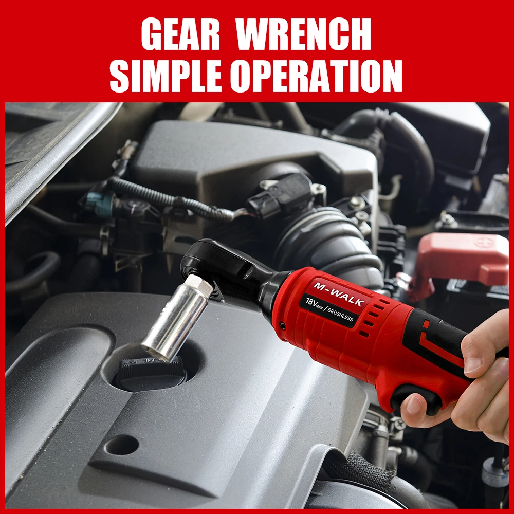 M-WALK 80N.m Brushless Electric Ratchet Wrench 1/2 Inch Cordless Driver Removal Screw Nut Power Tools For Milwaukee 18V Battery view 2