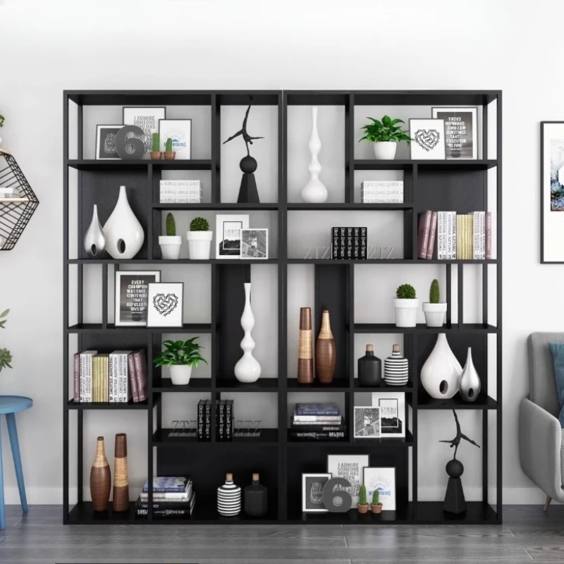 

Wrought iron shelf bookshelf living room simple floor storage shelf office multi-layer modern creative bookcase