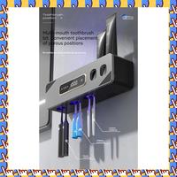 A79I UV Sanitizing Toothbrush Holder Smart Wall-Mounted Toothbrush Organizer Automatic Toothpaste Dispenser