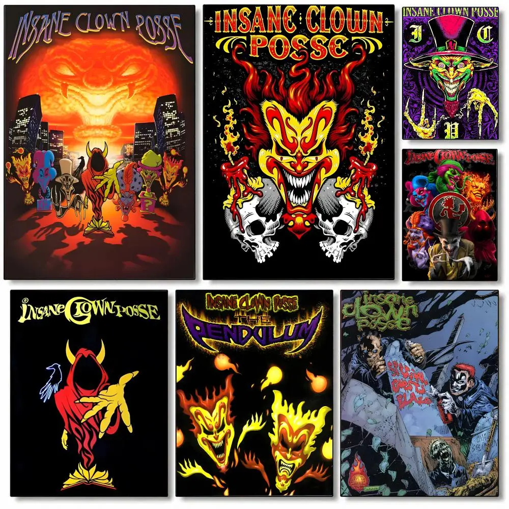 Insane Clown Posse Poster Self-adhesive Art Waterproof Paper Sticker Coffee House Bar Room Wall Decor
