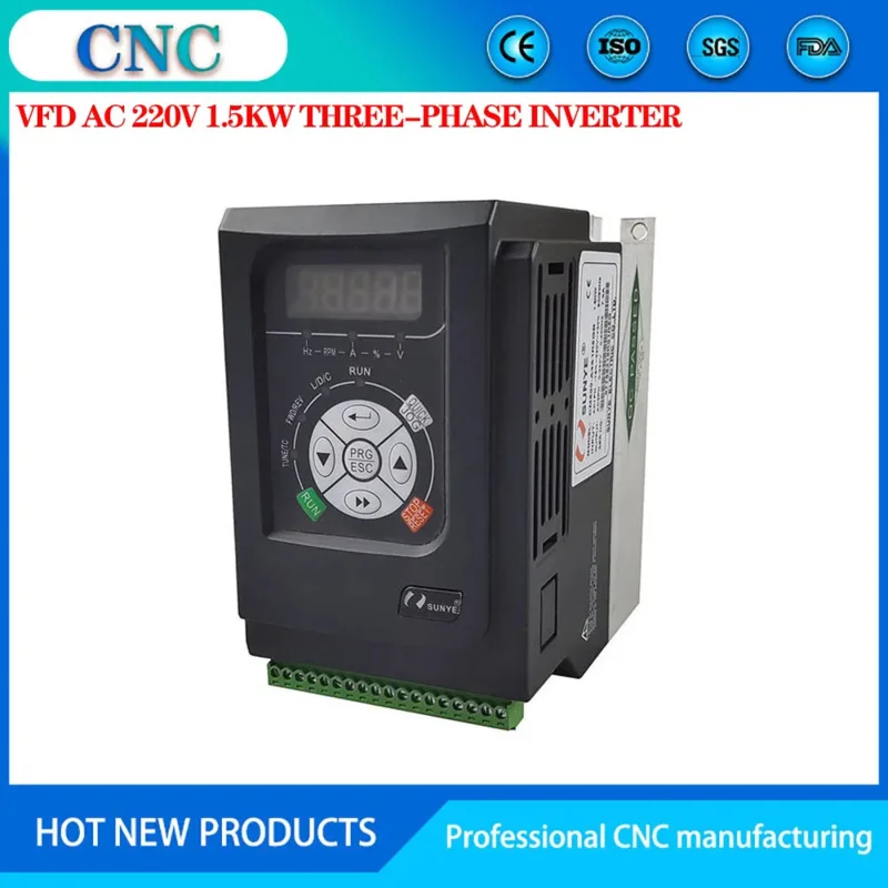 

AC 1.5KW 220V CM500-A3S1R5GB output three-phase 1.5kwCNC spindle motor speed control VFD inverter