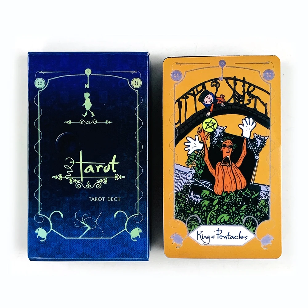 Novas Cartas de Tarot, um Baralho de 78 Peças, a Chave que Abre a Porta para o Mundo de Coraline, Ótimo para Meditação e Jogos de Festa