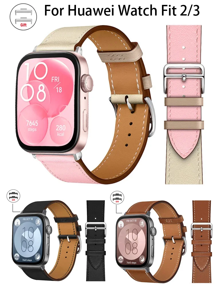 

Кожаный ремешок для часов Huawei Watch Fit 3, сменный спортивный браслет для умных часов, браслет correa, аксессуары для Huawei Fit 2, аксессуары