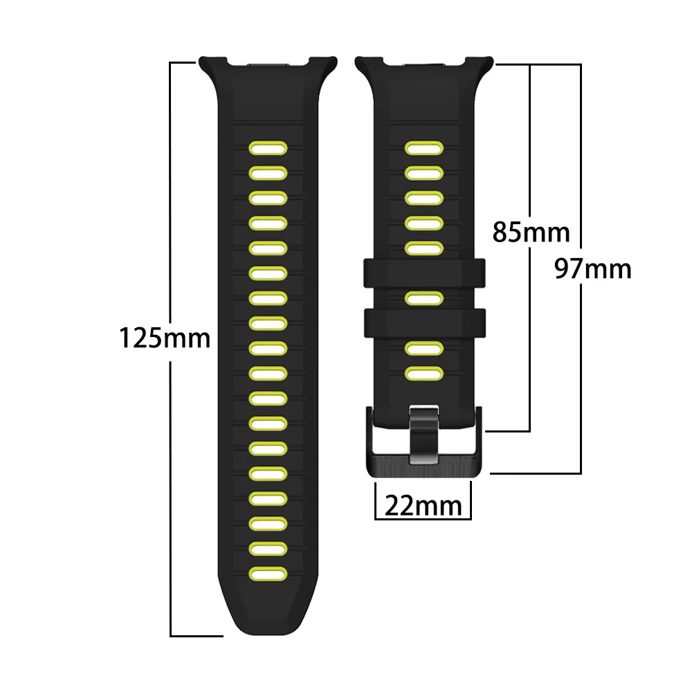 Sport siliconen polsbandje voor Samsung Galaxy Watch 8 Classic 46 mm tweekleurige band voor Samsung Watch8 44 mm 40 mm bandarmband