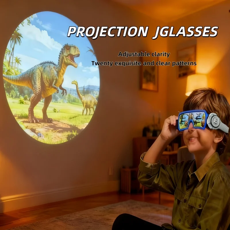 Children's exploration and innovation projection glasses, cognitive light-emitting projector, educational toy