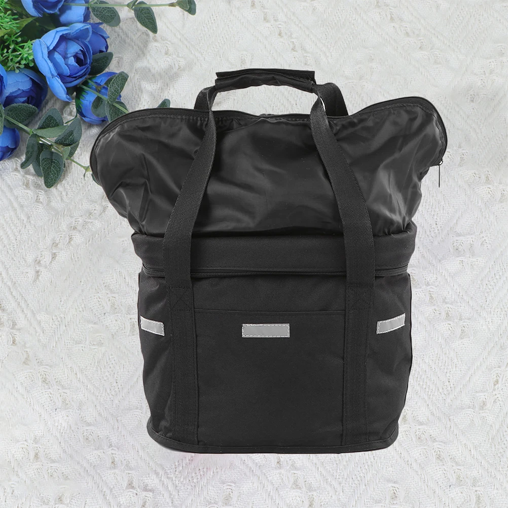 

Foldable Bike Basket Waterproof Front Handlebar Bag SpaceSaving Portable Cycling Storage Grocery Picnic Travel Outdoor