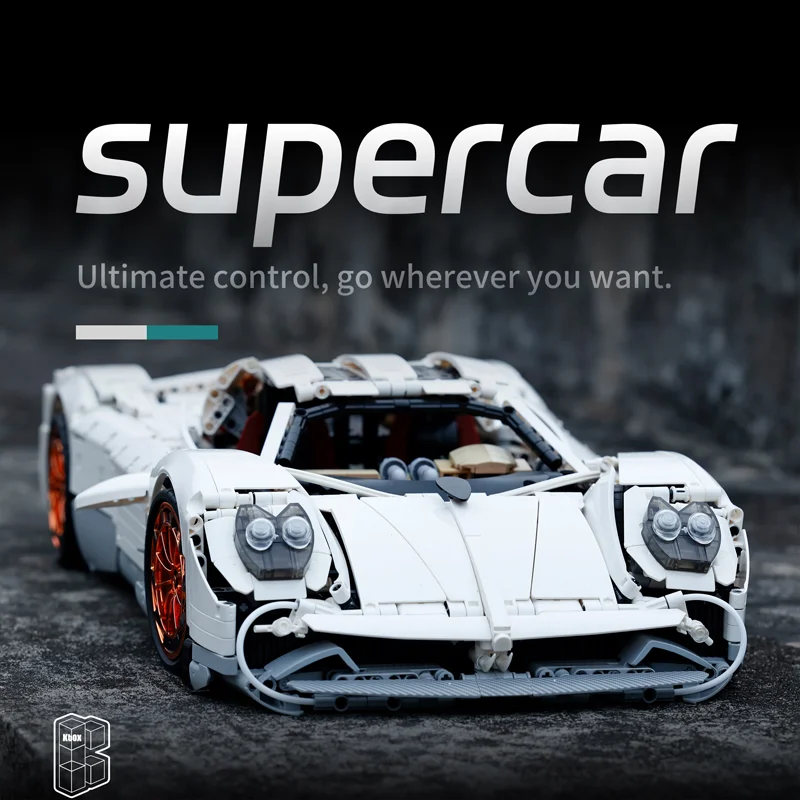 

New 10549 4719pcs MOC Technical RC Sports Car Utopia Building Blocks Model 1:8 Racing Bricks Toys for Boys Birthday Gift Set