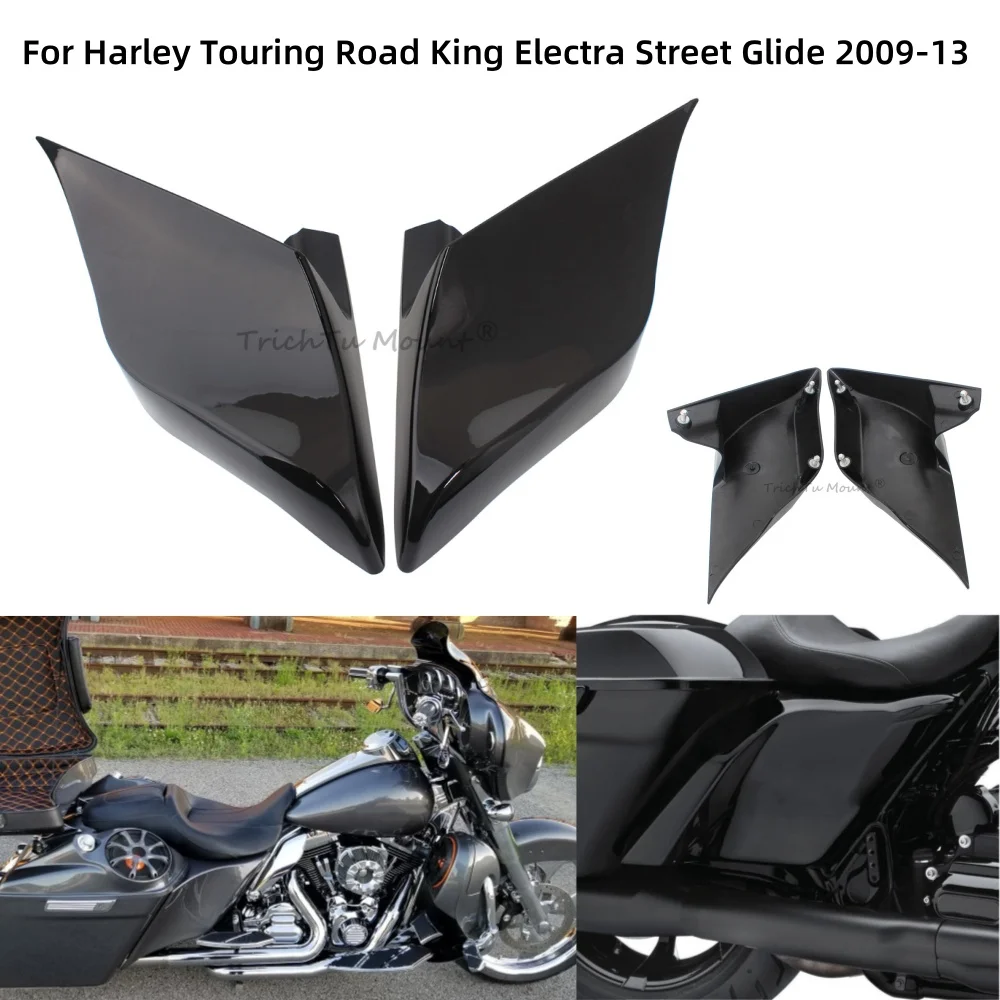 

Motorcycle Gloss Black Extended Stretched Side Covers For Harley Touring Road King Electra Street Road Glide Ultra CVO 2009-2013