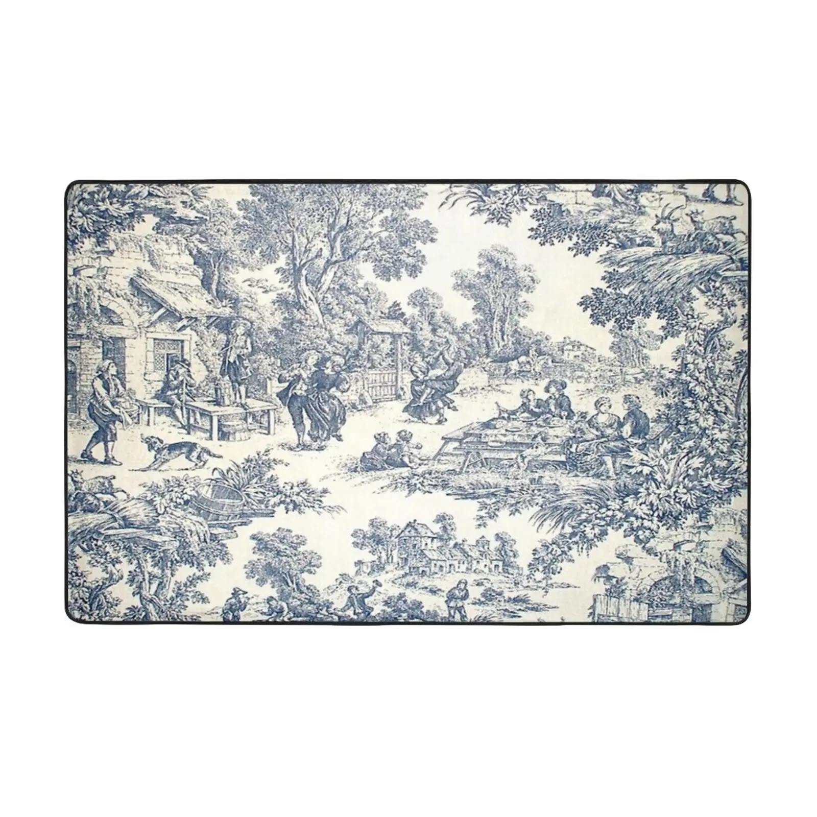 Toile De Jouy Number 2 Bath Mat Room Mats To Play Room Decoration Lving Room Sofa Coffee Tables