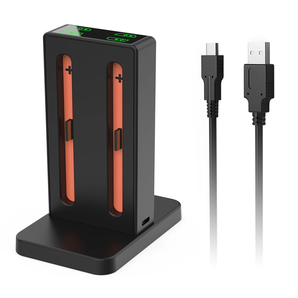 قاعدة شحن لجهاز نينتندو سويتش 2 2025 Joy Con تدعم 4 وحدات تحكم لشحن محطة حامل شاحن وحدة التحكم المغناطيسية