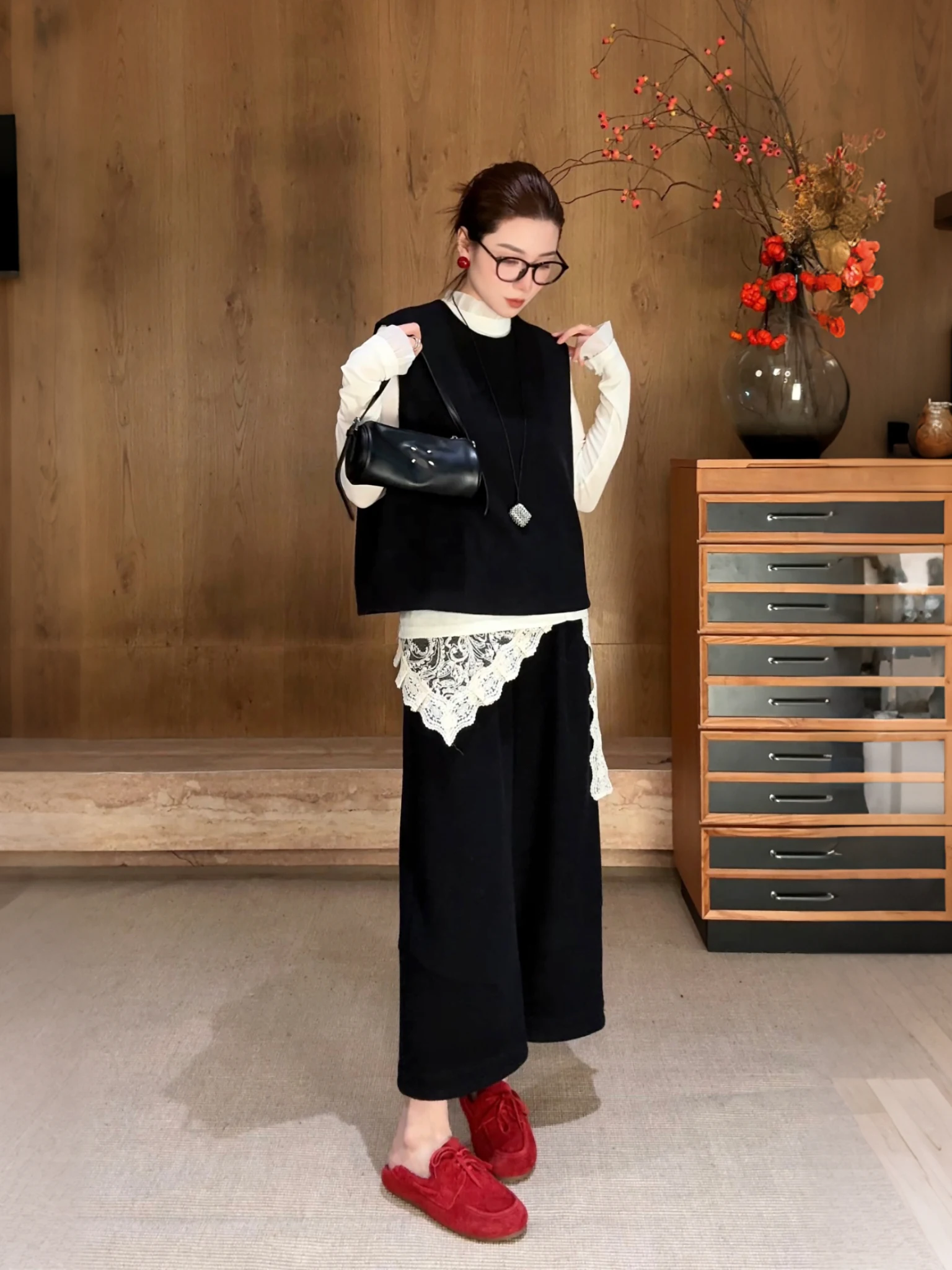 

YuYu Bu Xi Yu Two-Piece Set Spring New Design Ba Button Vest Faionable Simple Sle Women's Autumn Spring Seasonal Wear