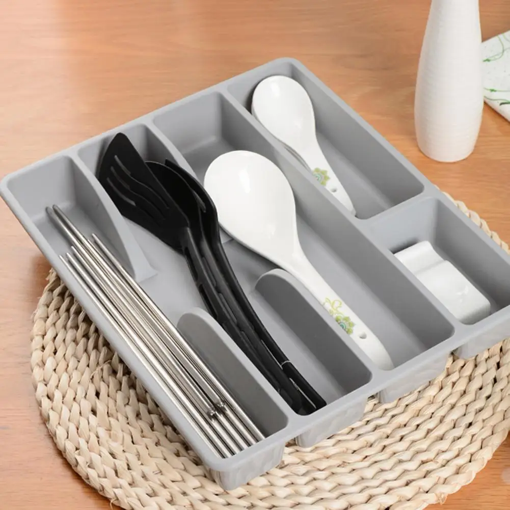 Cutlery Storage Box, Multi Compartments, Tableware Tray, Organization, Fork Chopsticks Spoon Drawer Tableware Organizer