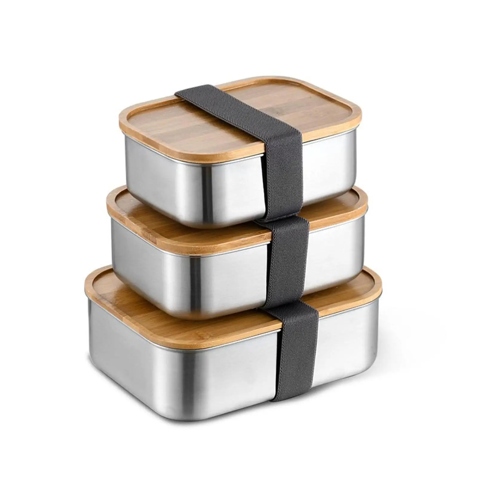 Stainless Steel Portable Bento Easy to Carry Rust Proof Crash-resistant Food Container for Dorm Commuting Office Picnic Kids
