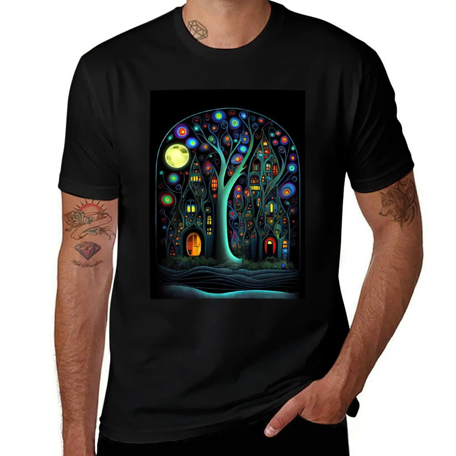 

Bioluminescent Art T-Shirt essential t shirt t shirt man designer man t shirt summer T-shirt