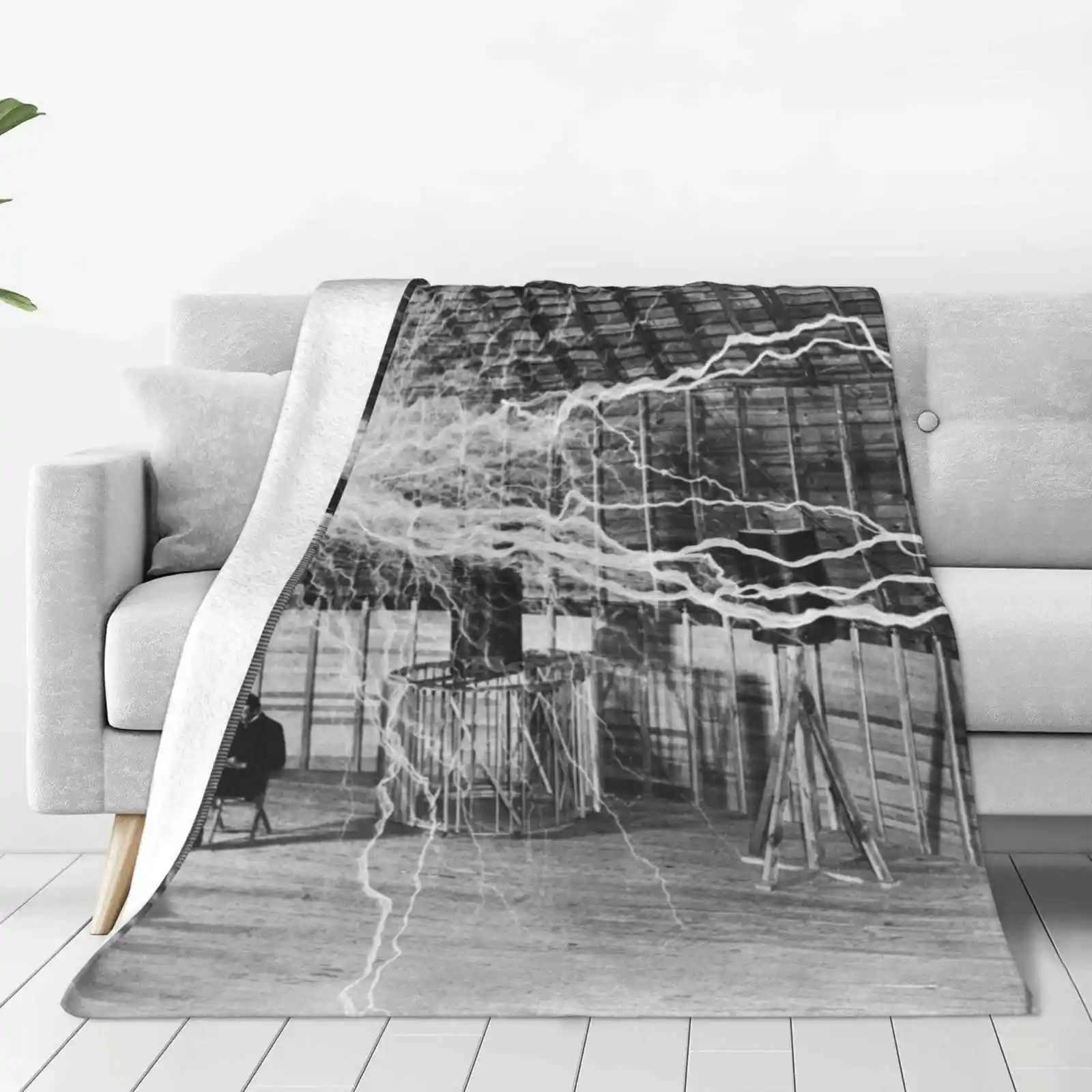 Nikola Tesla New Arrival Fashion Leisure Warm Flannel Blanket Nikola Tesla Electricity Coil Induction Resistance Resistor High