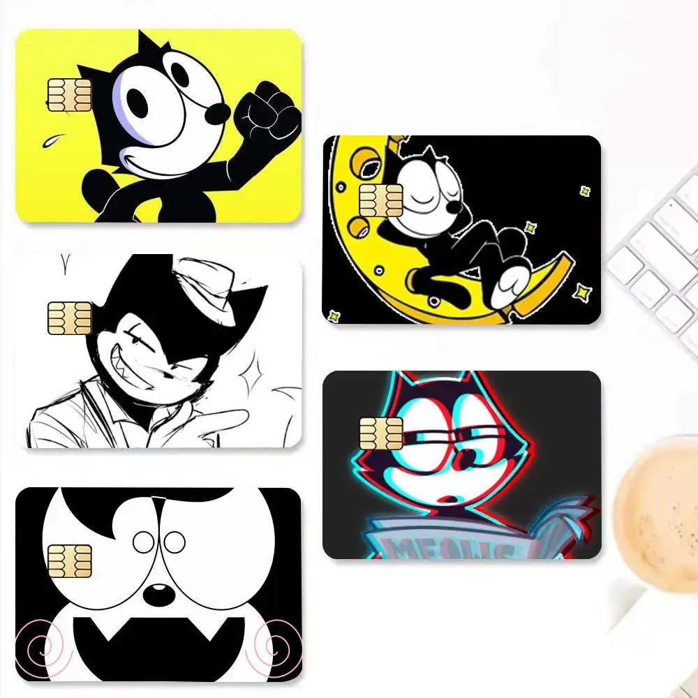 Cute Cartoon F-Felix the C-Cats Credit Card HD Stickers Small Chip Waterproof Sticker Game Card Decal Gift