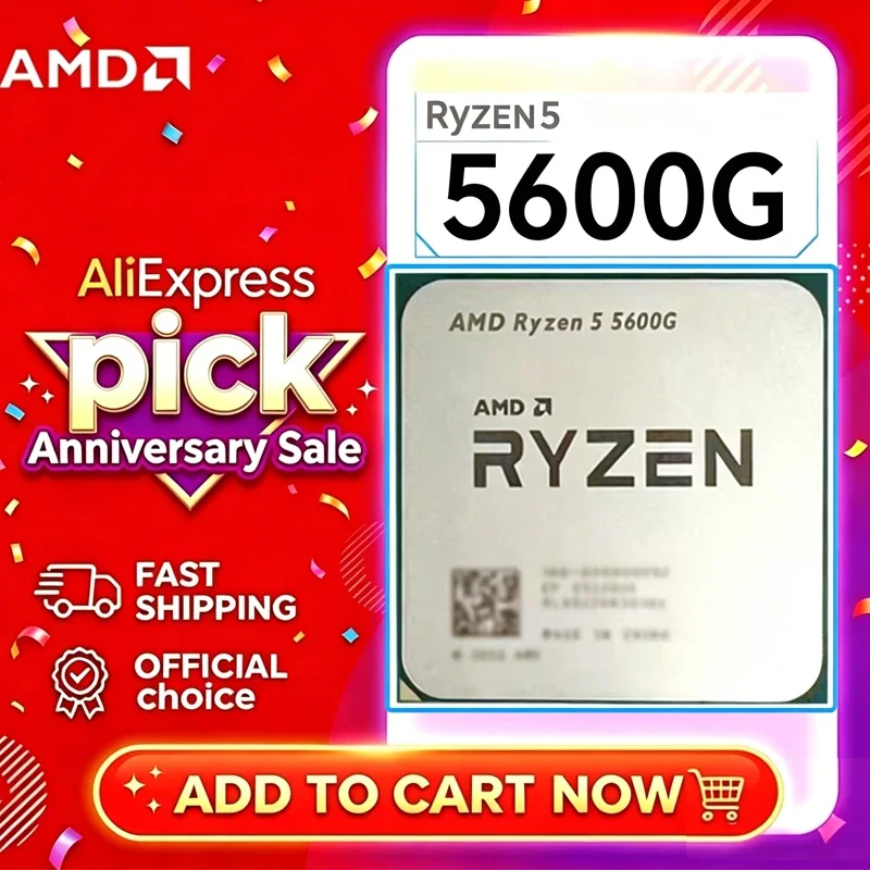 AMD Ryzen 5 5600G R5 5600G Zen3 7nm APU 6C12T 3.9-4.4GHz 16MB L3 Vega7 Graphics Socket AM4 CPU Suelto Sin Enfriador