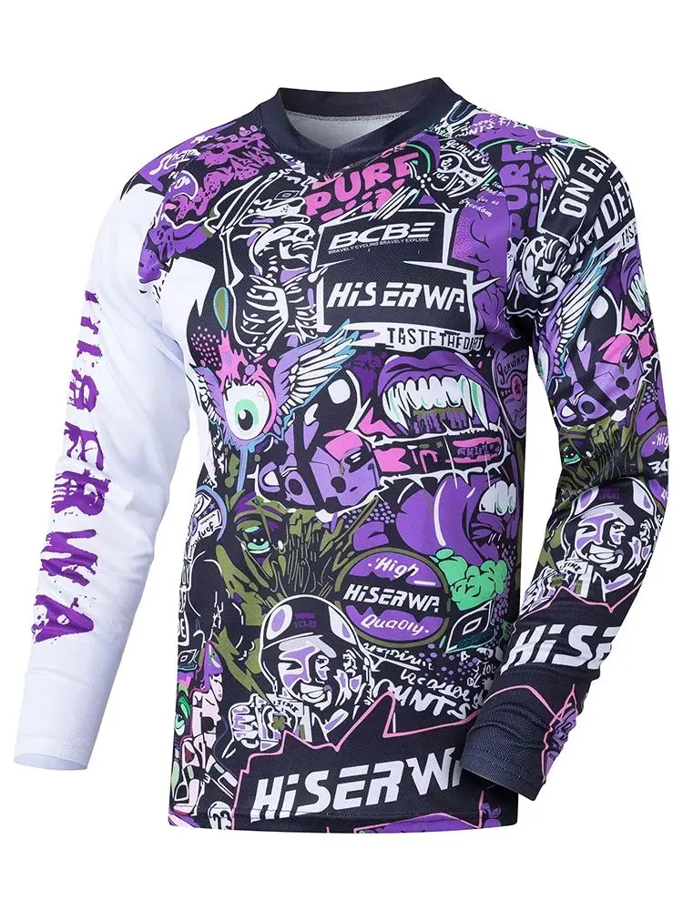AliExpress HISERWA Cycling Jersey Mountain Bike Clothes for Men MTB Jersey Motocross HombreMotorcycle Cycling Crossmax Shirt Camiseta