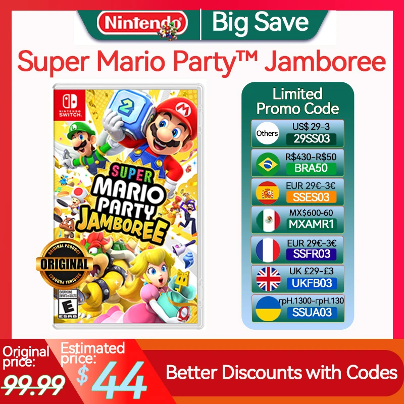 Super Mario Party Jamboree Nintendo Switch Game Deals Physical for Nintendo Switch OLED Nintendo Switch Lite Switch Game Cards