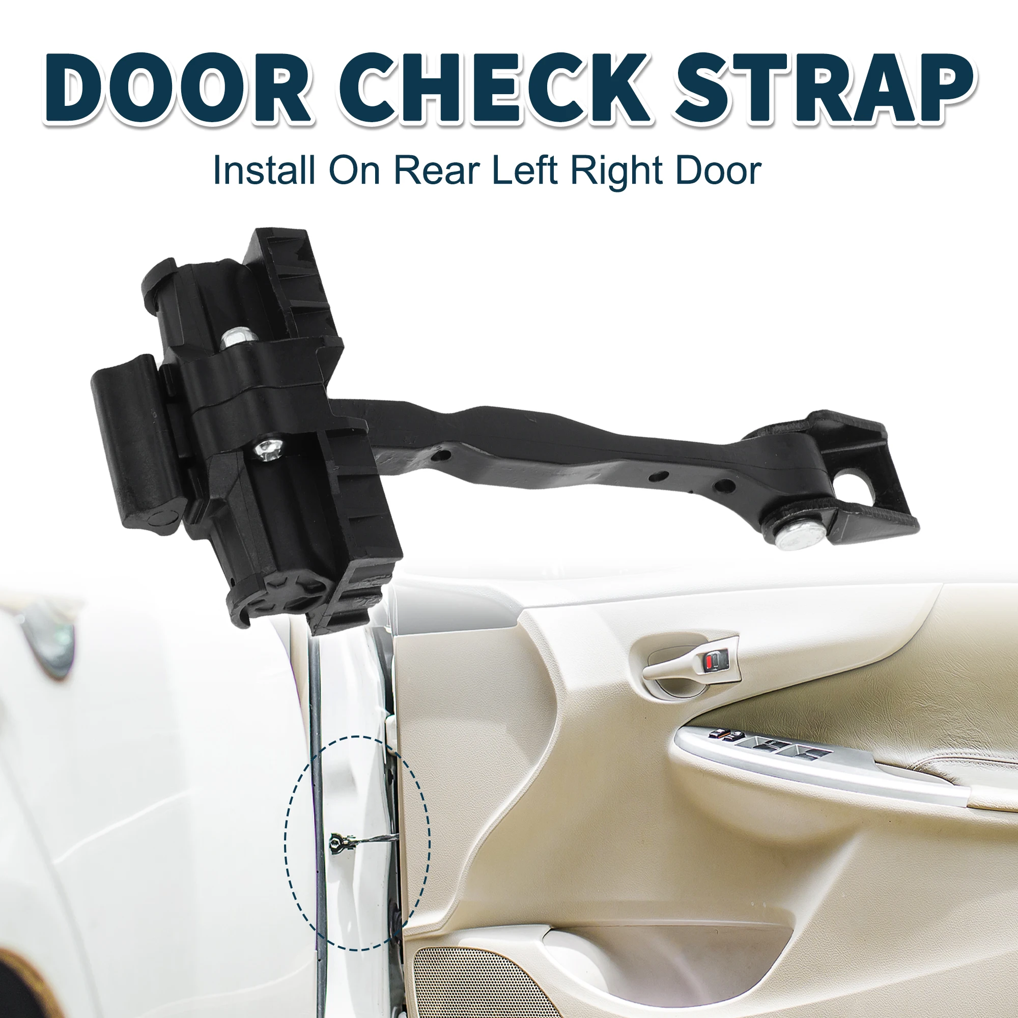 UXCELL Door Check Strap Stopper Limiter No.8X4839249C for Audi A1 2010-2018