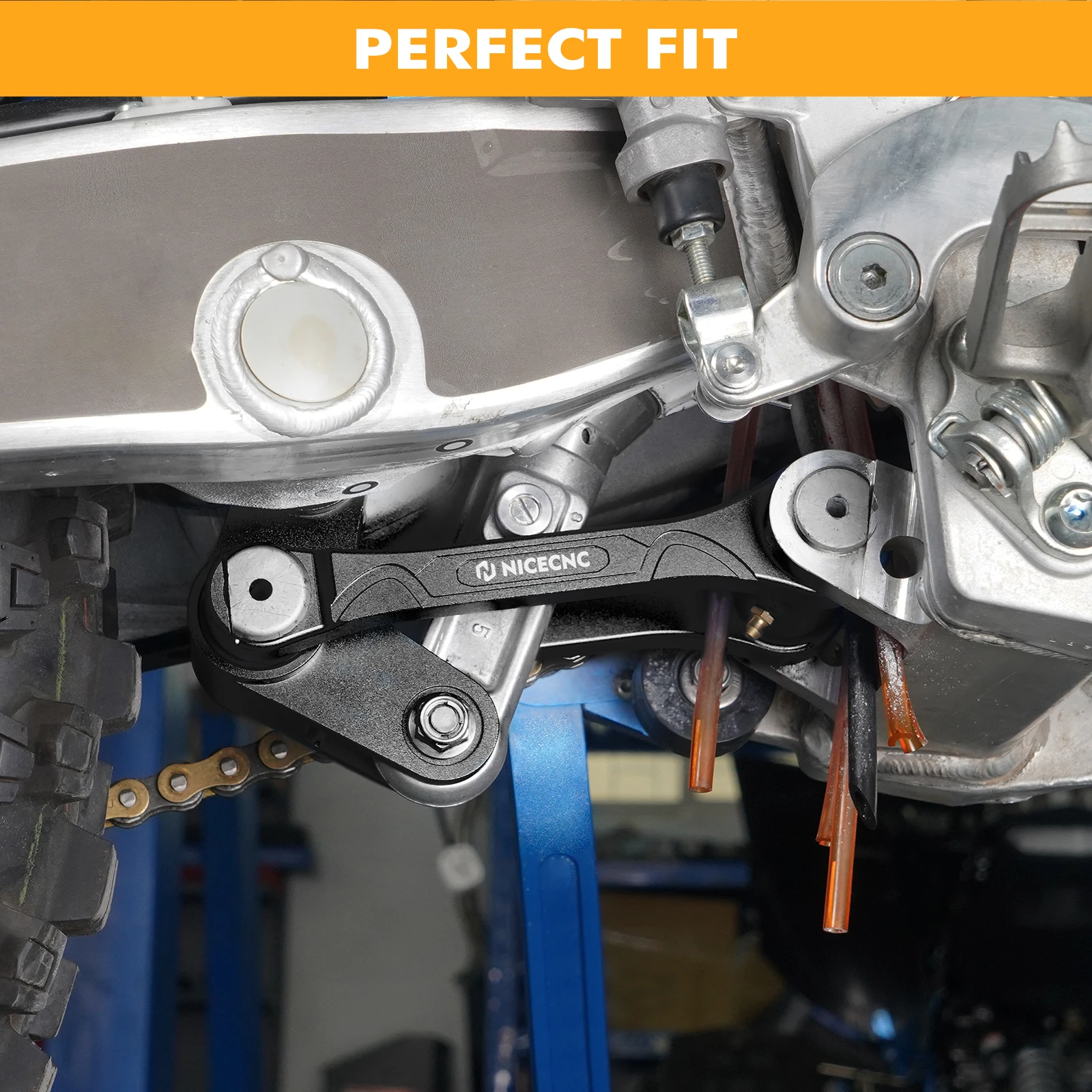 NICECNC For Yamaha YZ125 YZ250 YZ 125 250 2006-2024 1.5'' Lowering Link Kit YZ125X 2020-2023 YZ250X 2016-2023 WR250F WR450F 2006