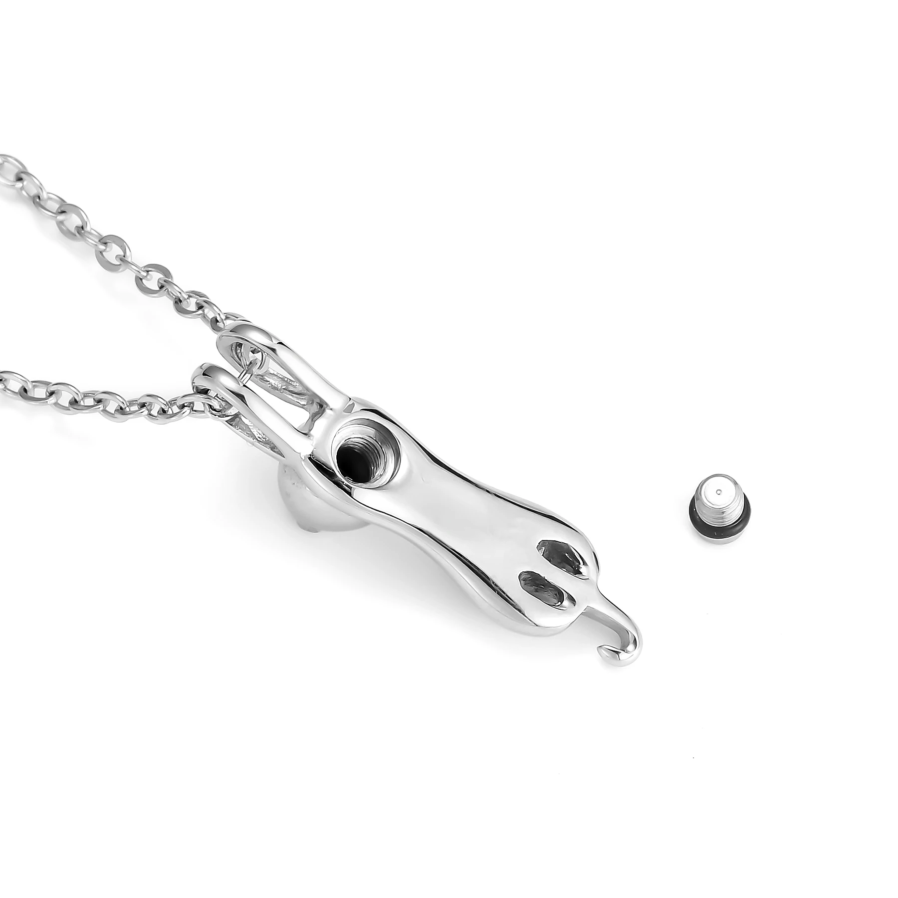 Stainless Steel Pet  Cremation Jewelry for Ashes Memorial Ash Jewelry Keepsake Cat Urn Pendants for Animal Ashes Necklace