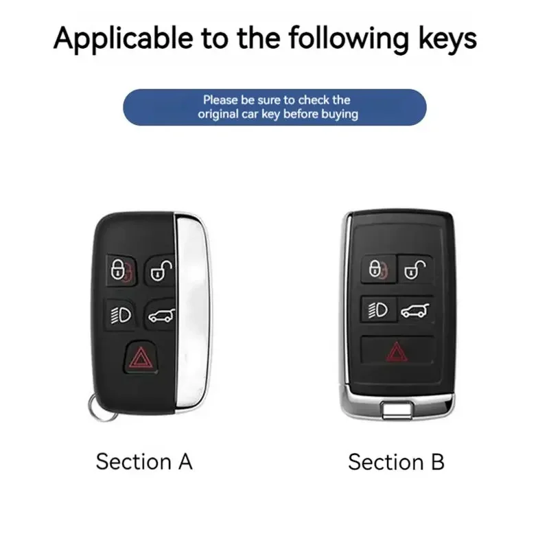 1pc Leather Car Remote Key Case Bag For Land Rover Range Rover Evoque Freelander 2 Velar Discovery 4 5 For Jaguar XF XJ XE