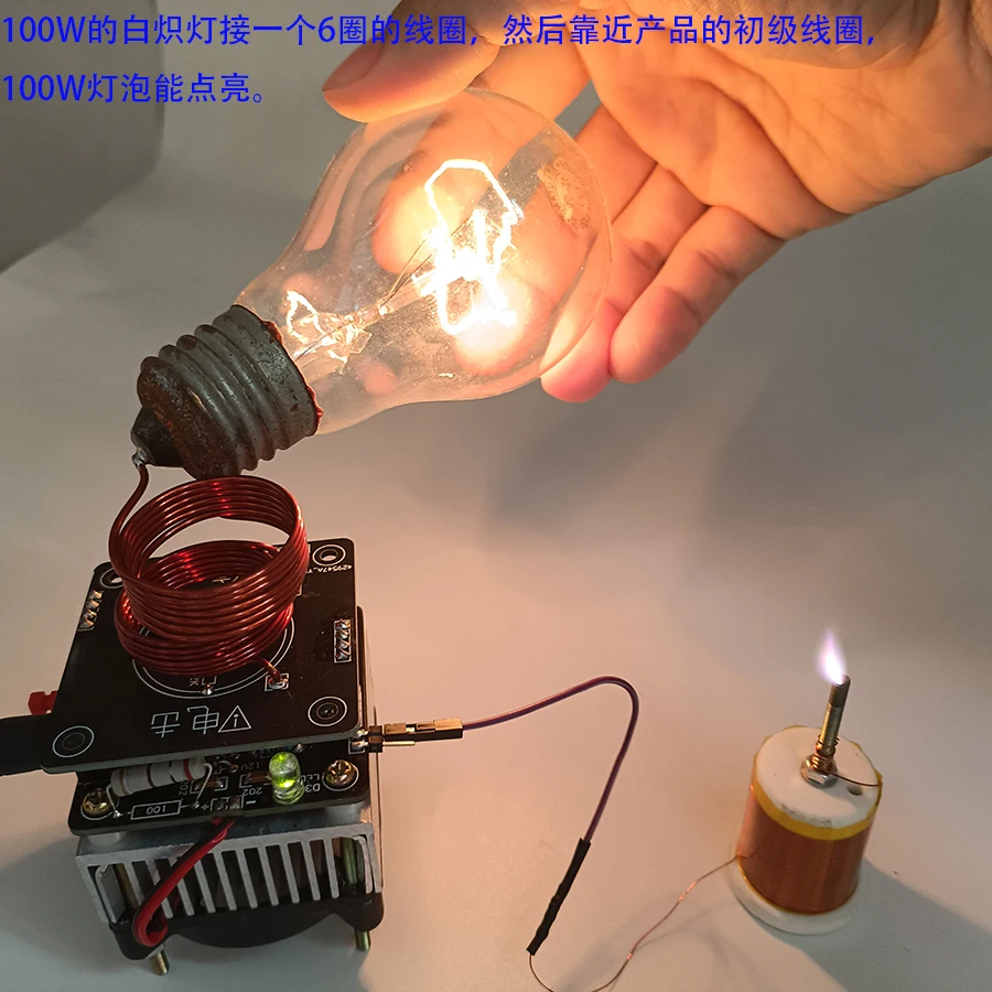 Long Running Tesla Coil Hfsstc Electronic Candle High Frequency Plasma Flame Teaching Diy