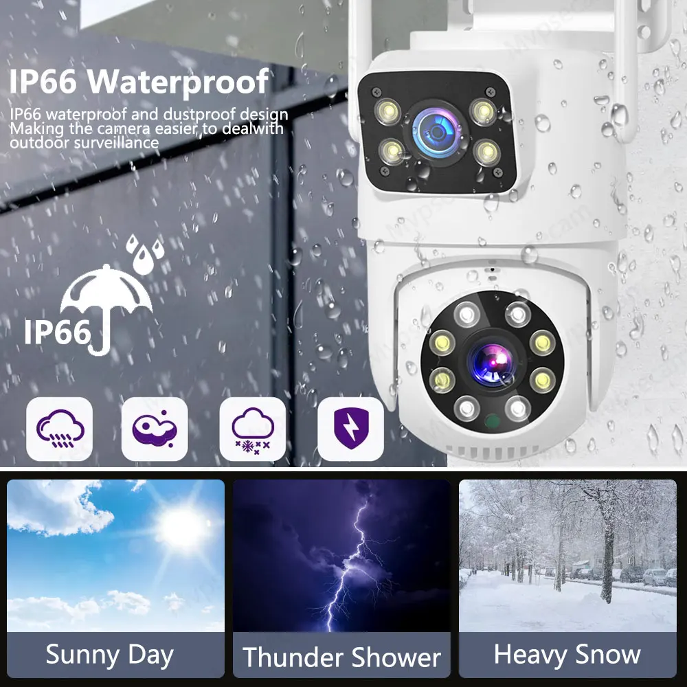 

Smart Home WIFI Camera 4K 8MP Dual Lens HD Video Surveillance PTZ IP Cameras Outdoor Security IP Camera Wireless CCTV EseeCloud