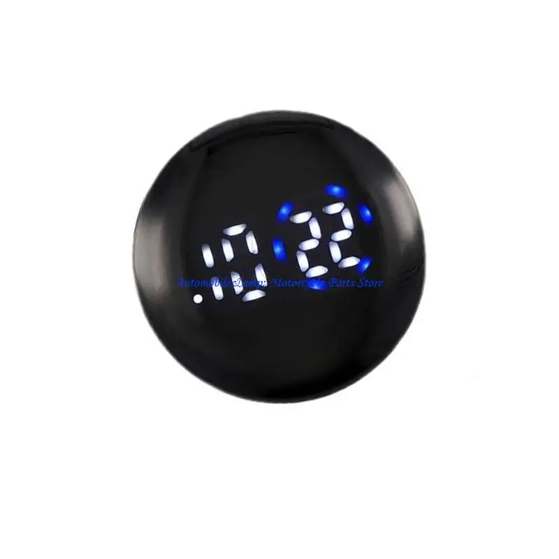 H7BD Luminous Vehicle Vent Mounted Clock Touch Control Waterproof LED Analog Display Dashboard Ornament Accessory Motorcycle