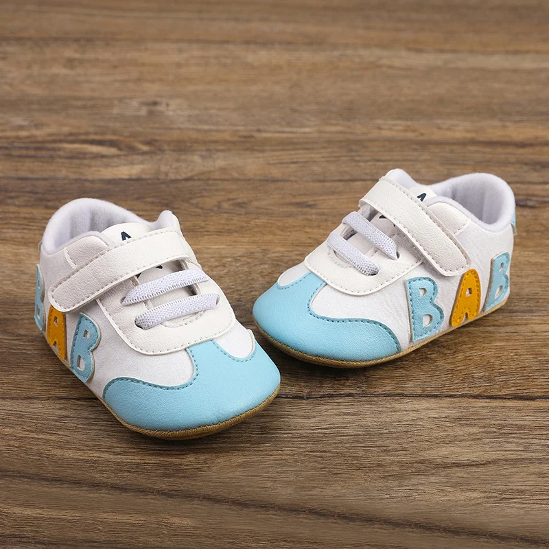 Autumn Vibrant Contrast-Colored First Walkers with Non-Slip Soles for Little Baby 0-18 Months Comfy Spring Sneakers