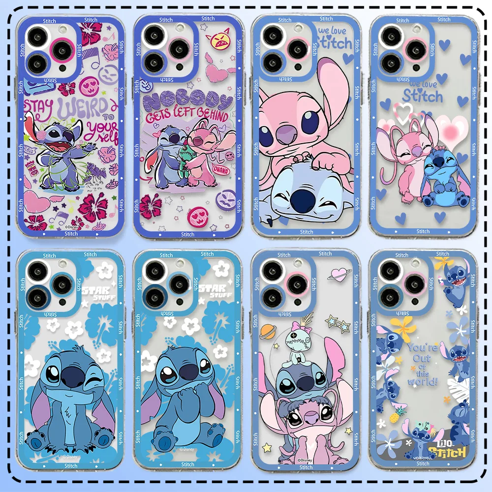 New Colorful Stitchs Phone Case For Samsung S26 S25 S24 S23 S22 S21 S20 FE Note20 Note10 Plus Ultra Lite Edge 5G Clear Soft TPU