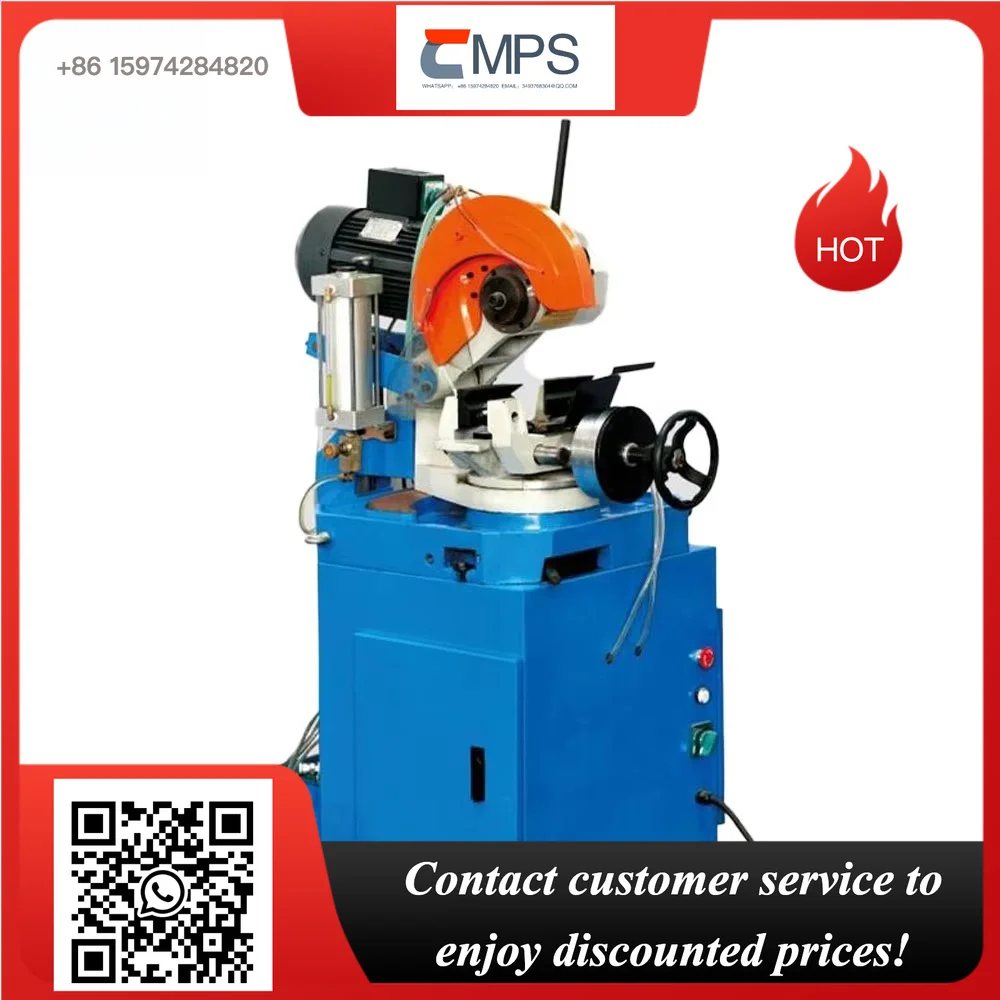 Manual Semi-Automatic Metal Pipe Cutting Machine: Heavy Duty 380V/220V Steel Tube Cutter for Scaffolding, Fencing & Construction