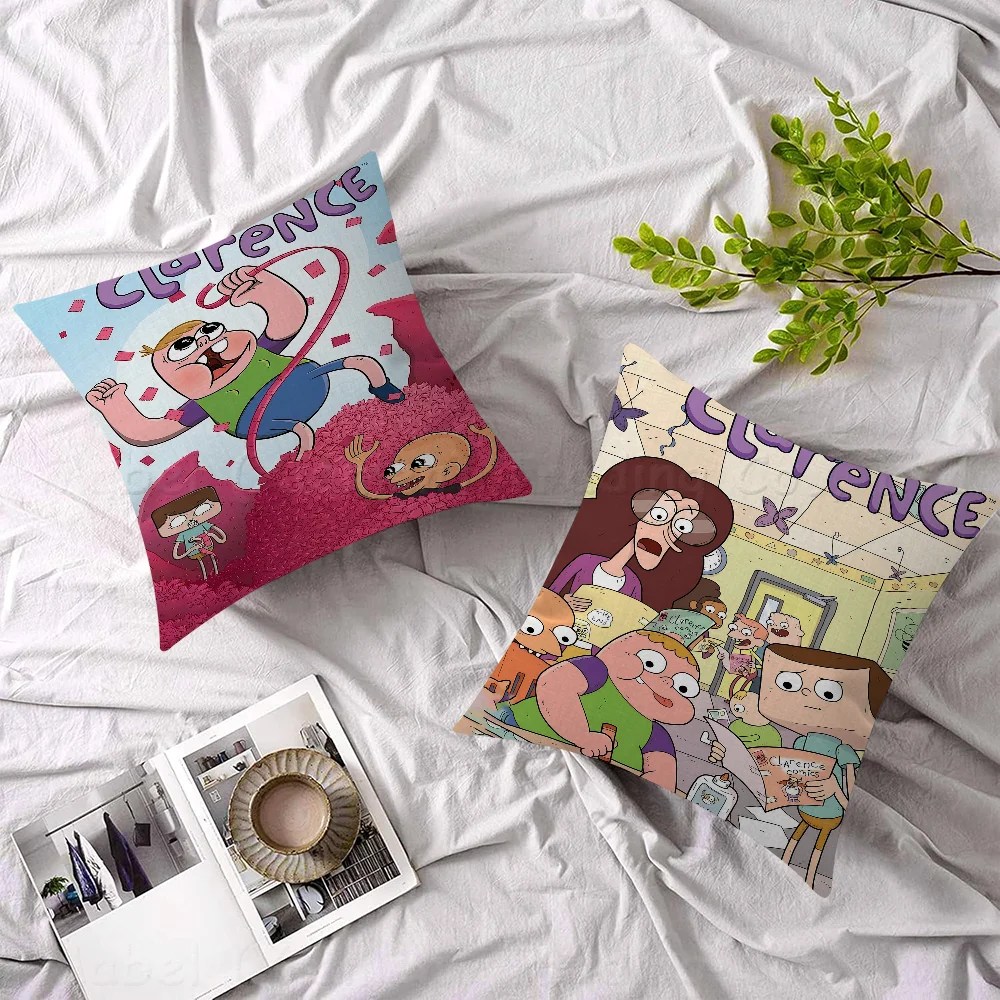 Cartoon C-Clarence TVCushion Cover Pillow Cover Decor Pillowcase Printed Cushion Case For Couch