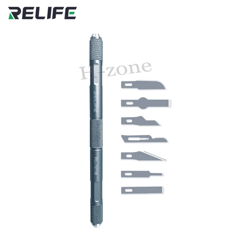 RELIFE RL-101B 8 in 1 Knife Set Blades for repair Moblie Phone maintenance tools Set for BGA Remove glue edge Thin blade